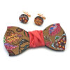 papillon dipinto a mano legno gemelli floreale gigetto