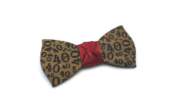 papillon legno anniversario raso rosso gigetto