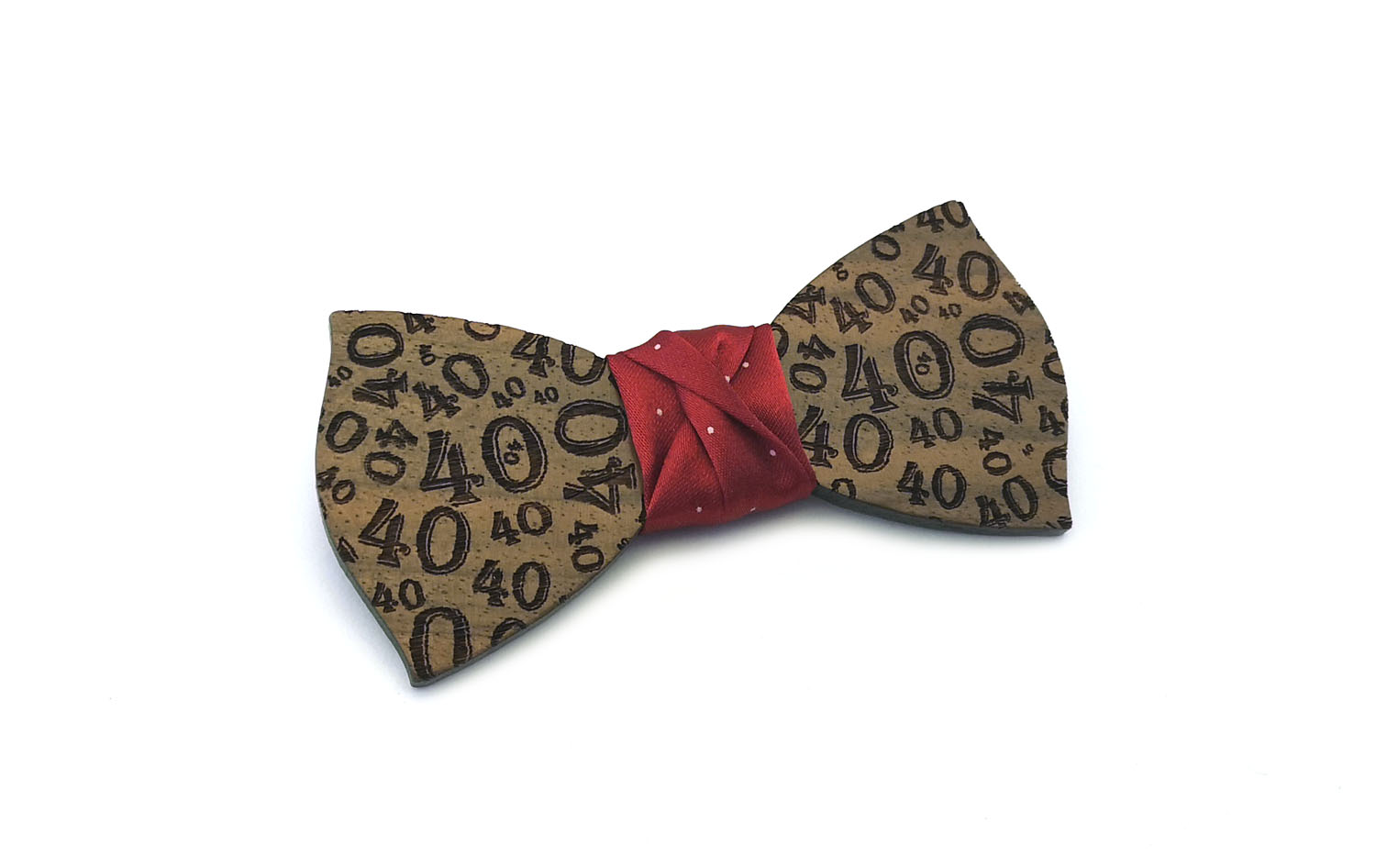 papillon legno anniversario raso rosso gigetto