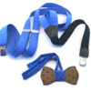 papillon legno bretelle blu celeste personalizzate gigetto