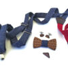 papillon legno bretelle lana blu metro righello disegno gigetto