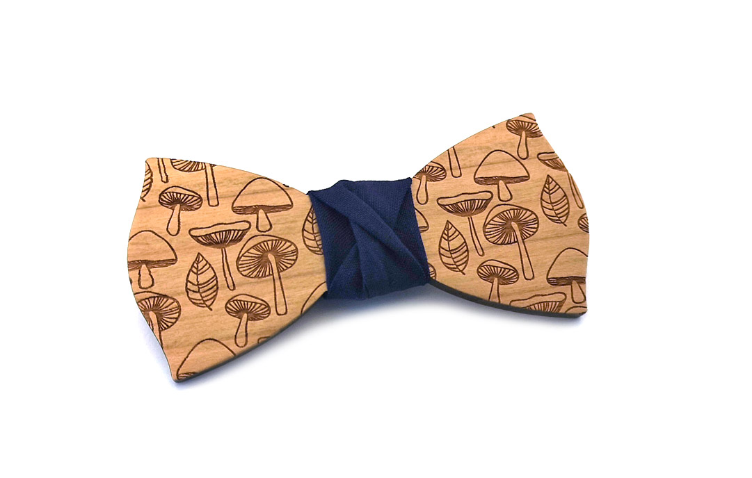 papillon legno funghi ciliegio blu gigetto