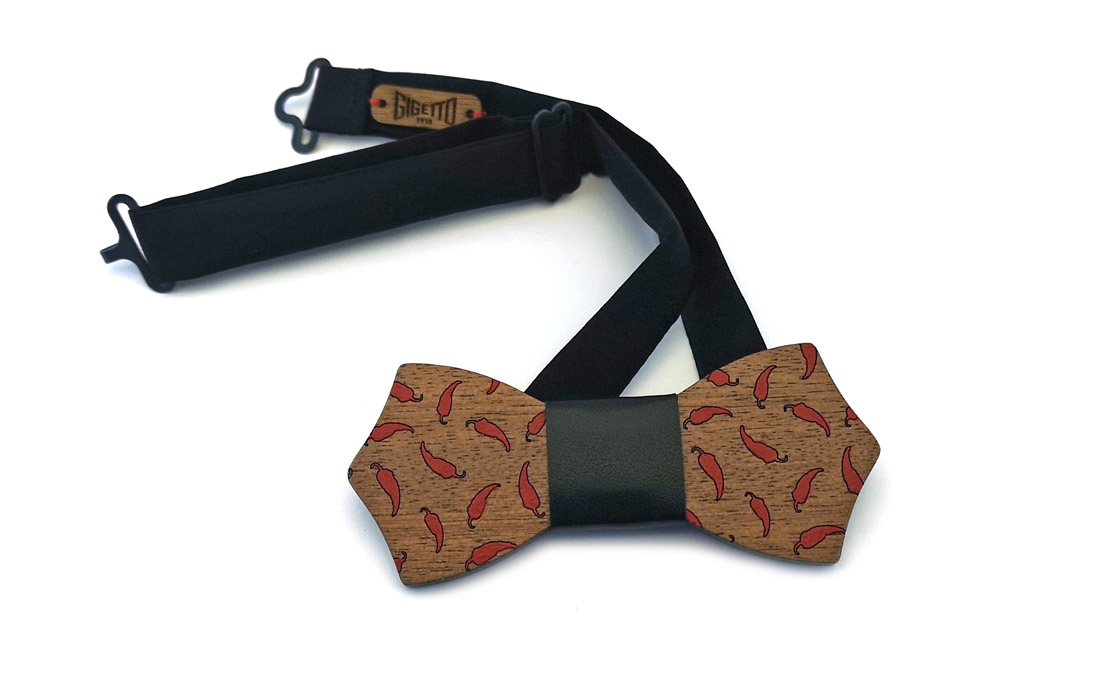 papillon legno peperoncini rossi mogano gigetto papillon legno peperoncini rossi mogano gigetto