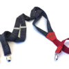 bretelle lana scacchi blu grigio elastico rosso gigetto