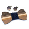papillon gemelli legno listelli dandy blu notte gigetto