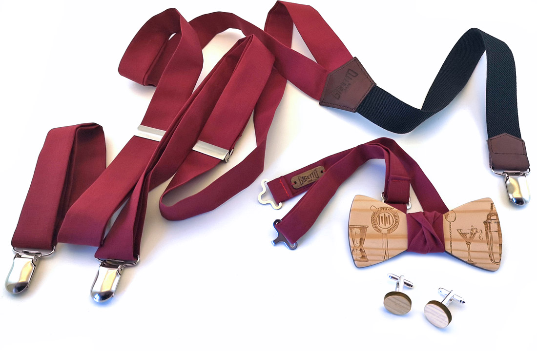 papillon gemelli legno sommelier vino bretelle vinaccia bordeaux gigetto