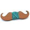 gigetto1910 papillon baffo legno ciliegio verde acqua tiffany pois