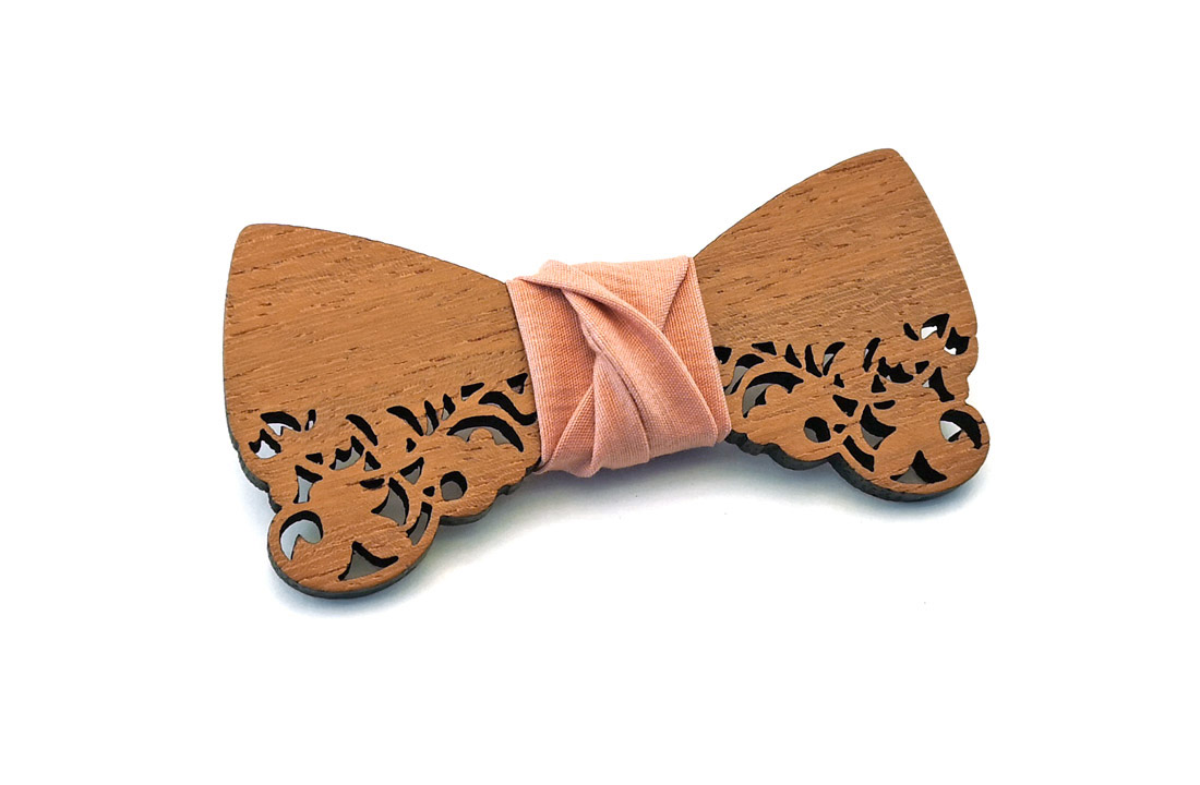 gigetto1910 papillon legno barocco bucato rosa