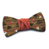 gigetto1910 papillon legno funghi dipinto a mano rosso