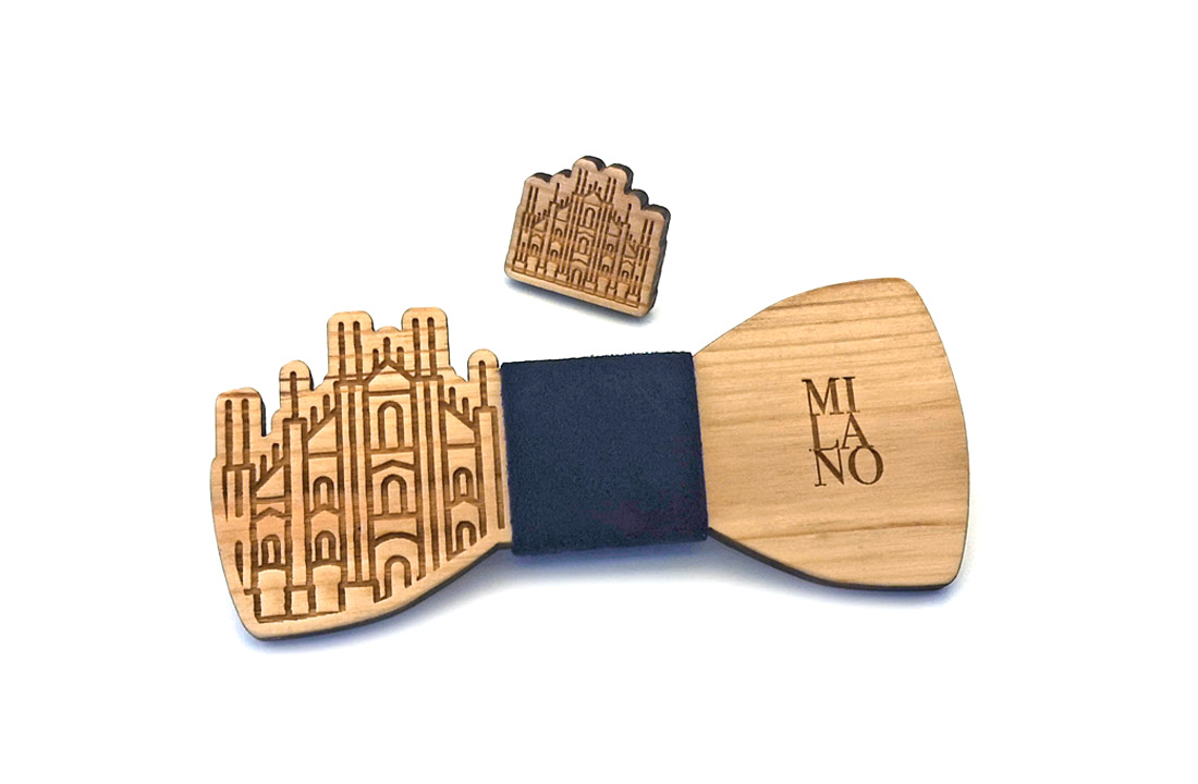gigetto1910 papillon legno milano spilla blu