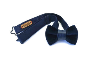 papillon bambino velluto blu ecopelle fatto a mano gigetto