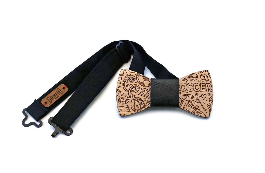 papillon legno calcio soccer senape gigetto1910 papillon legno calcio soccer senape gigetto1910