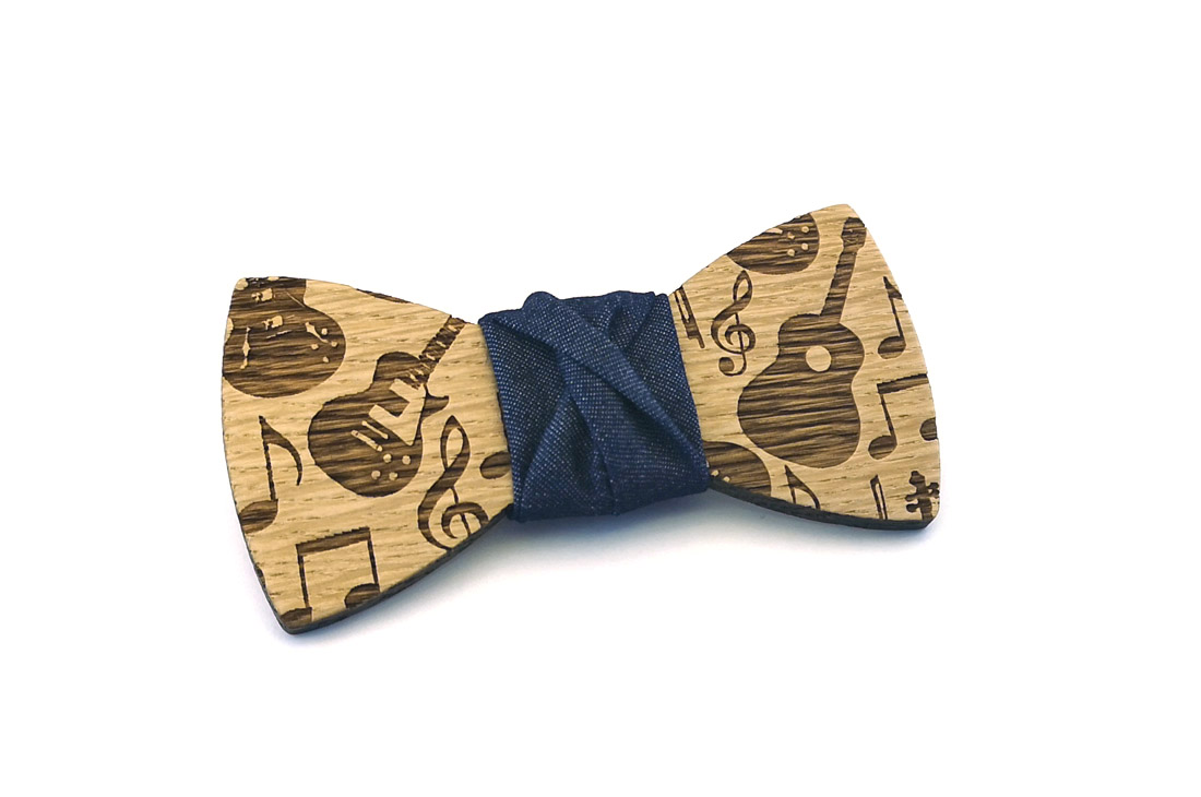 papillon musica chitarra rovere jeans gigetto