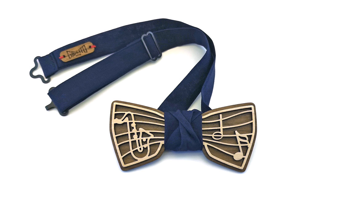 papillon musica note sassofono legno doppio strato fatto a mano made in italy blu gigetto papillon musica note sassofono legno doppio strato fatto a mano made in italy blu gigetto