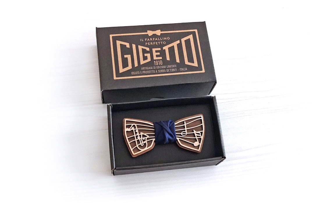 papillon musica note sassofono legno doppio strato fatto a mano made in italy blu gigetto papillon musica note sassofono legno doppio strato fatto a mano made in italy blu gigetto
