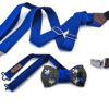 papillon puzzle legno nero bretelle blu raso made in italy gigetto