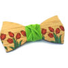 papillon tulipani fiori legno dipinto a mano verde gigetto
