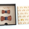 papillon adulto bambino babbo figlio legno vespa dipinto a mano blu jeans confezione regalo scatola gigetto1910