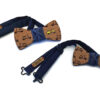 papillon adulto bambino babbo figlio legno vespa dipinto a mano blu jeansgigetto1910