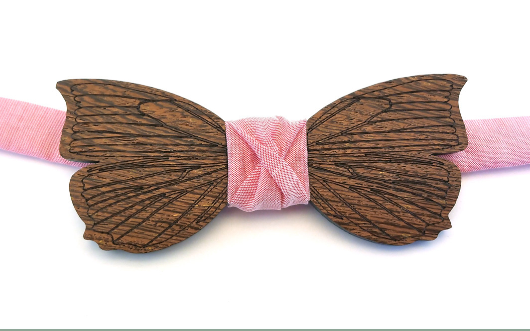 papillon donna legno farfalla dream wenge rosa gigetto1910 (2)