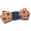 papillon legno gatti sushi blu pois gigetto