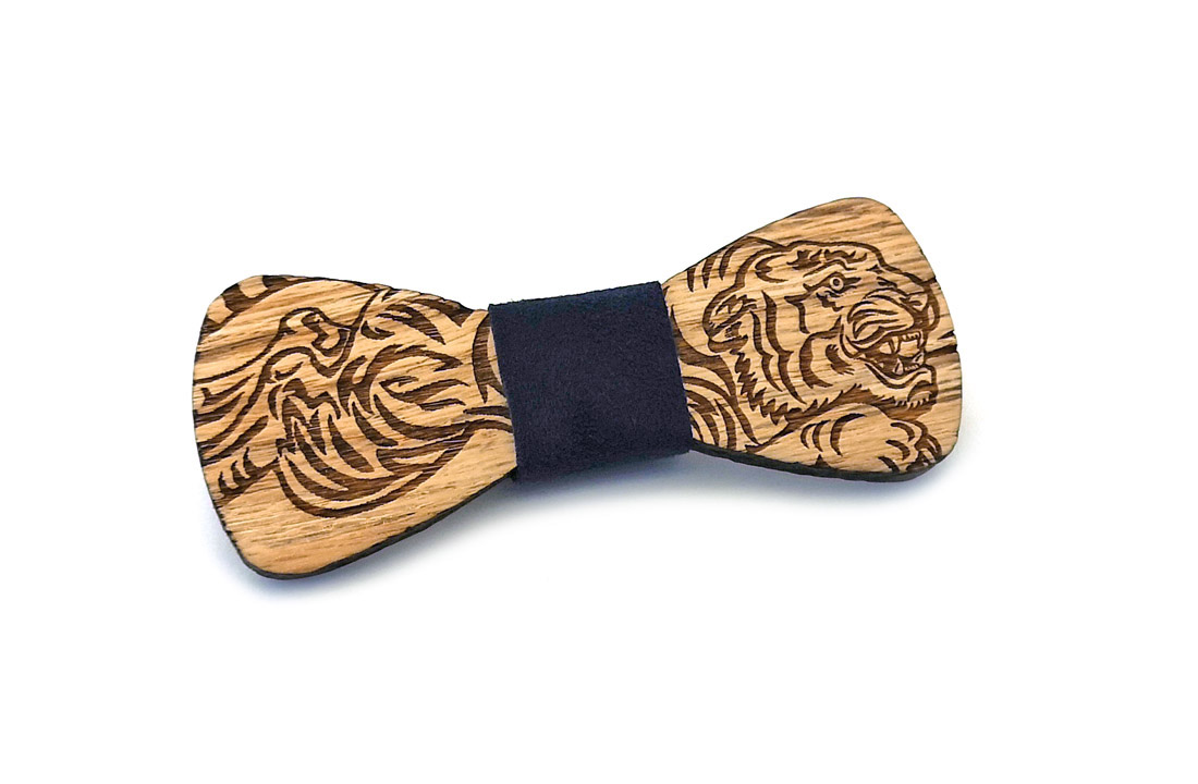 papillon legno tigre blu gigetto (2)