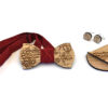 papillon gemelli legno fazzoletto taschino vino grappolo sommelier calice cavatappi rosso gigetto1910 (2)