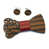 papillon legno rosso essenze varie wenge mogano barocco traforato regalo uomo elegante gemelli (2)