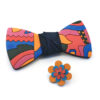 papillon legno colorato astratto geometrico giallo blu rosso fiore occhiello gigetto1910