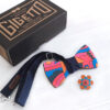 papillon legno fiore occhiello colorato geometrico dipinto a mano gigetto1910