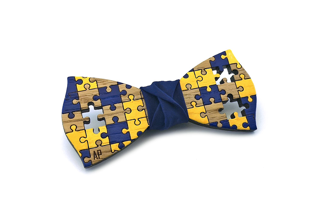 papillon puzzle blu e giallo legno gigetto1910