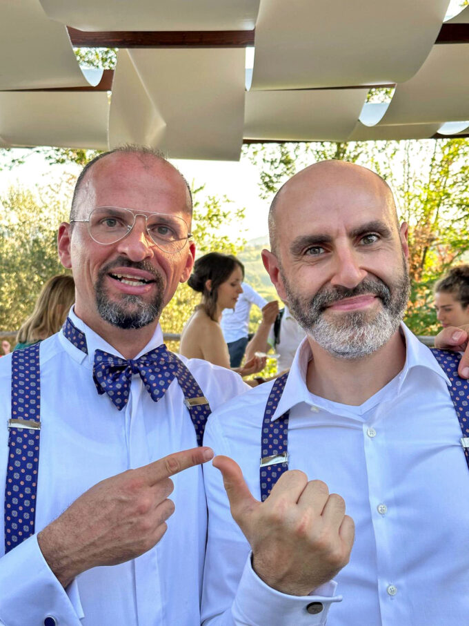 Branduce Set Uomo Con Papillon Prelegato E Fazzoletto Da Tasca – Argento – Seta Fatta A Mano Per Matrimoni E Cerimonie